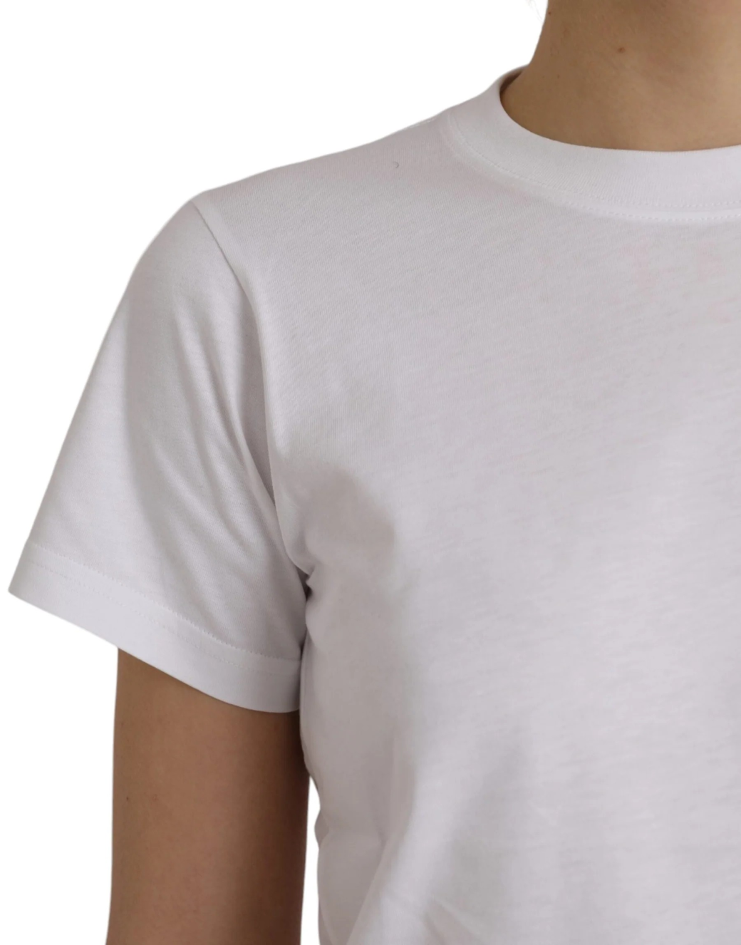 Balenciaga White Cotton Crew Neck Short Sleeves T-shirt - Image 4