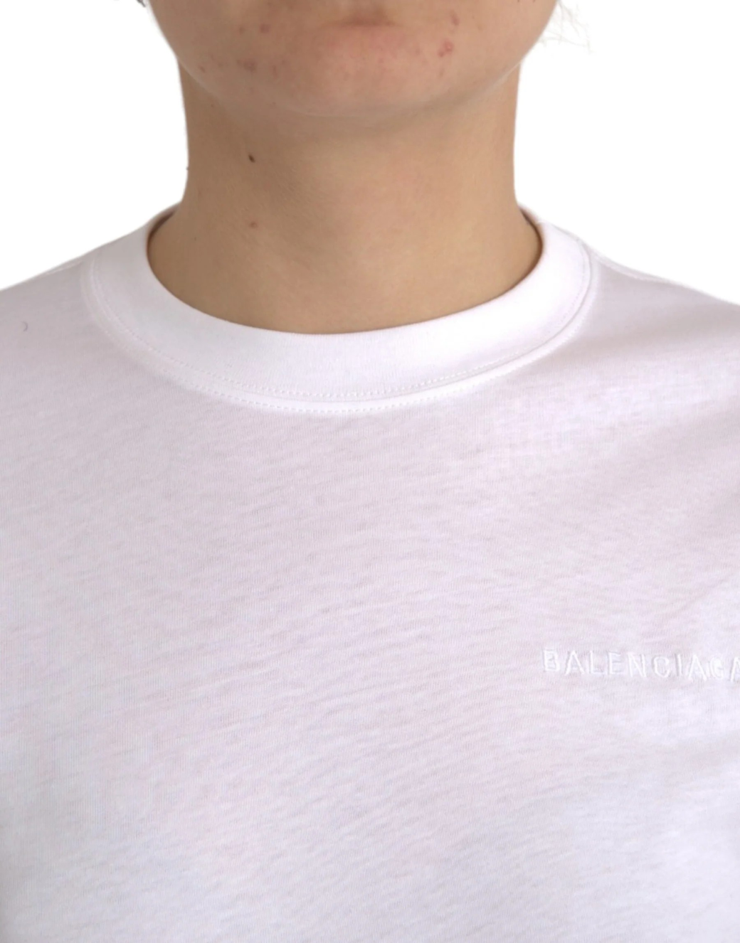 Balenciaga White Cotton Crew Neck Short Sleeves T-shirt - Image 5