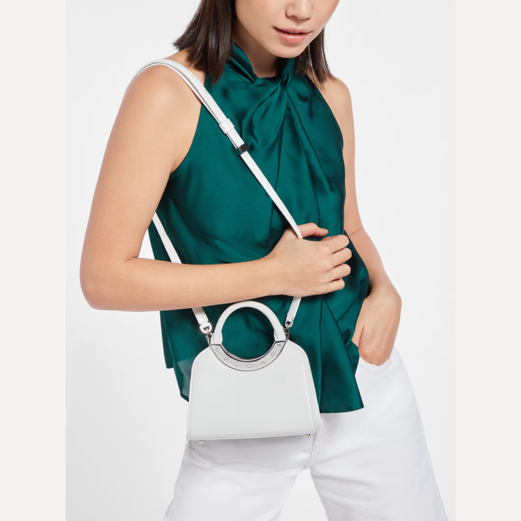 Bvlgari Roma Mini top handle bag White - Image 4