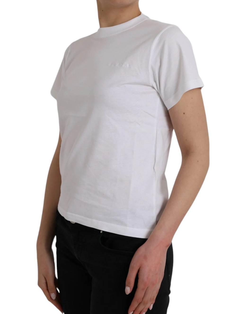 Balenciaga White Cotton Crew Neck Short Sleeves T-shirt - Image 2