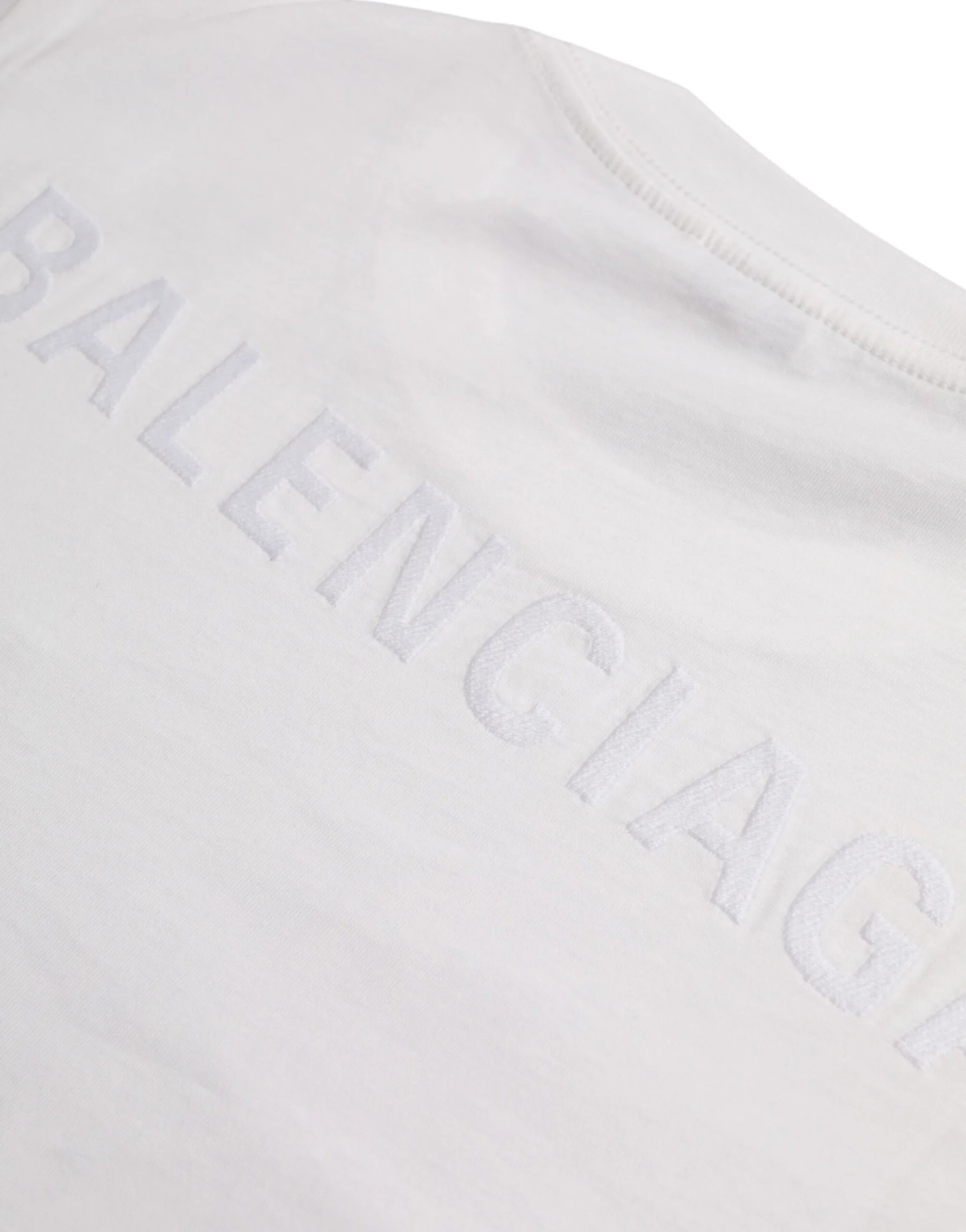 Balenciaga White Cotton Crew Neck Short Sleeves T-shirt - Image 6