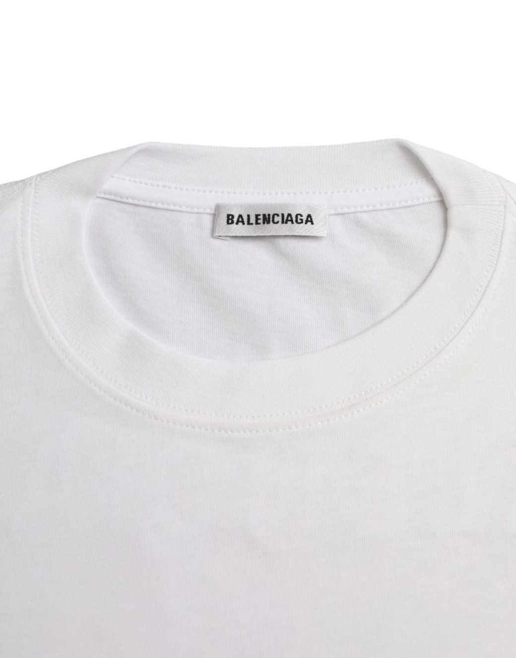 Balenciaga White Cotton Crew Neck Short Sleeves T-shirt - Image 7