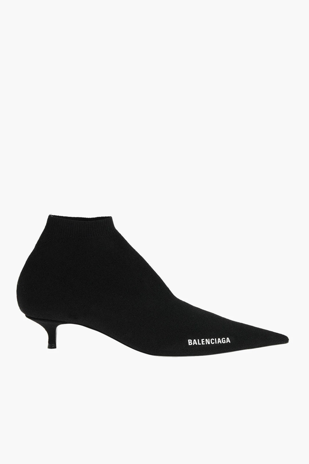 Balenciaga Point Toe Sock Ankle Boots with Side Logo 4 cm - Image 2