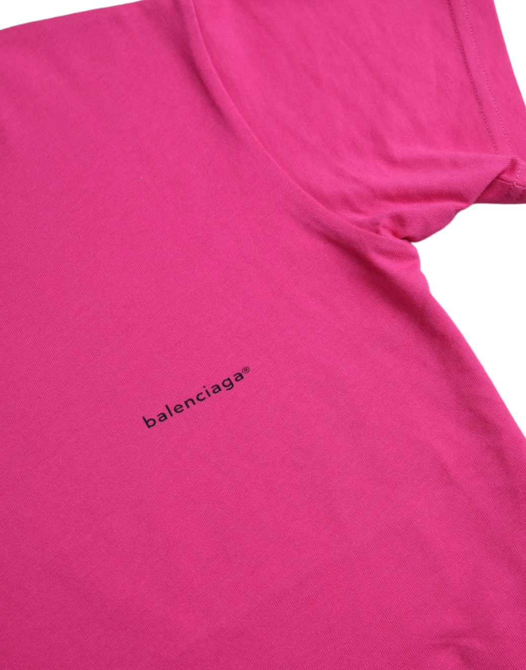 Balenciaga Pink Cotton Crew Neck Short Sleeves Tee T-shirt - Image 6