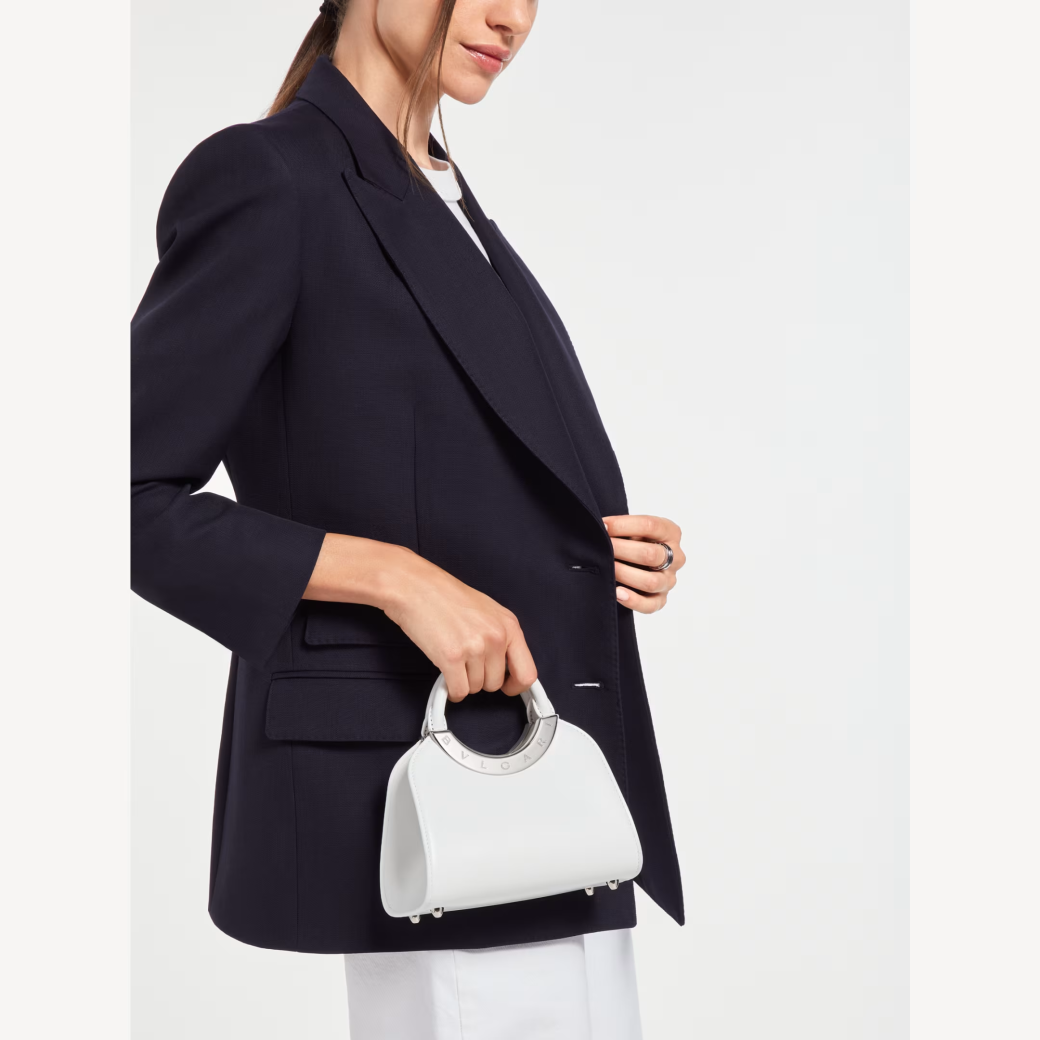 Bvlgari Roma Mini top handle bag White - Image 7